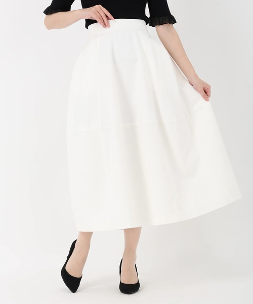 STRAWBERRY-FIELDS(ストロベリーフィールズ)の「メルデニム_カラーデニムスカート(スカート・レディース・オフホワイト/ピンク・2)」の1枚目の写真