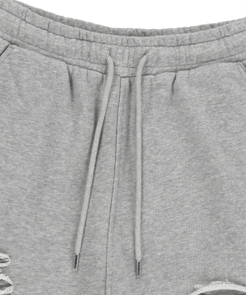 BROWNBREATH（ブラウンブレス）の「W DAMAGED SWEAT PANTS - MELANGE GREY（スウェットパンツ・レディース・その他・SMALL/MEDIUM）」の3枚目の写真