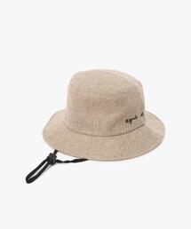 agnes b. | キッズ ロゴ 刺繍 ジュート風 ハット ”Bob”(ハット)