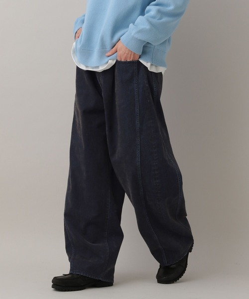 RAGEBLUE(レイジブルー)の「Flocked Denim Barrel Buggy Pants/フロッキーデニムバレルパンツ(デニムパンツ・メンズ・ブラウン/ブラック・LARGE/MEDIUM)」の3枚目の写真