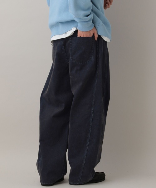 RAGEBLUE(レイジブルー)の「Flocked Denim Barrel Buggy Pants/フロッキーデニムバレルパンツ(デニムパンツ・メンズ・ブラウン/ブラック・LARGE/MEDIUM)」の4枚目の写真