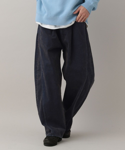 RAGEBLUE(レイジブルー)の「Flocked Denim Barrel Buggy Pants/フロッキーデニムバレルパンツ(デニムパンツ・メンズ・ブラウン/ブラック・LARGE/MEDIUM)」の5枚目の写真