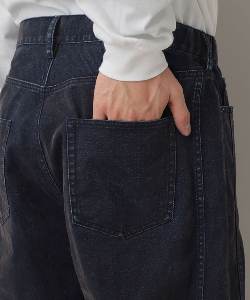 RAGEBLUE(レイジブルー)の「Flocked Denim Barrel Buggy Pants/フロッキーデニムバレルパンツ(デニムパンツ・メンズ・ブラウン/ブラック・LARGE/MEDIUM)」の16枚目の写真