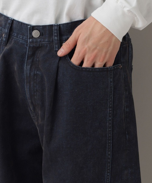 RAGEBLUE(レイジブルー)の「Flocked Denim Barrel Buggy Pants/フロッキーデニムバレルパンツ(デニムパンツ・メンズ・ブラウン/ブラック・LARGE/MEDIUM)」の18枚目の写真