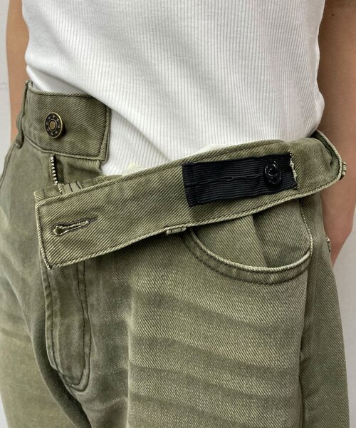 CIAOPANIC（チャオパニック）の「レースダーツフレアデニムパンツ（デニムパンツ・レディース・カーキ/ブルー/ピンク・MEDIUM/SMALL）」の13枚目の写真