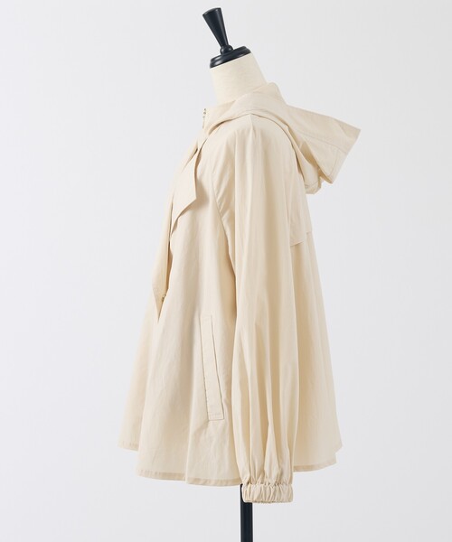 collex（コレックス）の「レイヤード風ジップアップコート（トレンチコート・レディース・アイボリー/ブラウン・フリー）」の13枚目の写真