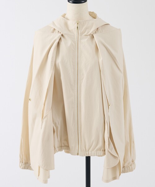 collex（コレックス）の「レイヤード風ジップアップコート（トレンチコート・レディース・アイボリー/ブラウン・フリー）」の18枚目の写真