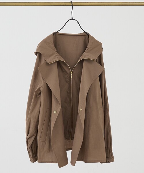 collex(コレックス)の「レイヤード風ジップアップコート(トレンチコート・レディース・アイボリー/ブラウン・フリー)」の17枚目の写真