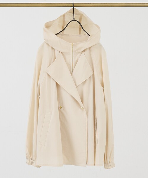 collex(コレックス)の「レイヤード風ジップアップコート(トレンチコート・レディース・アイボリー/ブラウン・フリー)」の19枚目の写真