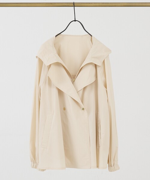 collex(コレックス)の「レイヤード風ジップアップコート(トレンチコート・レディース・アイボリー/ブラウン・フリー)」の20枚目の写真