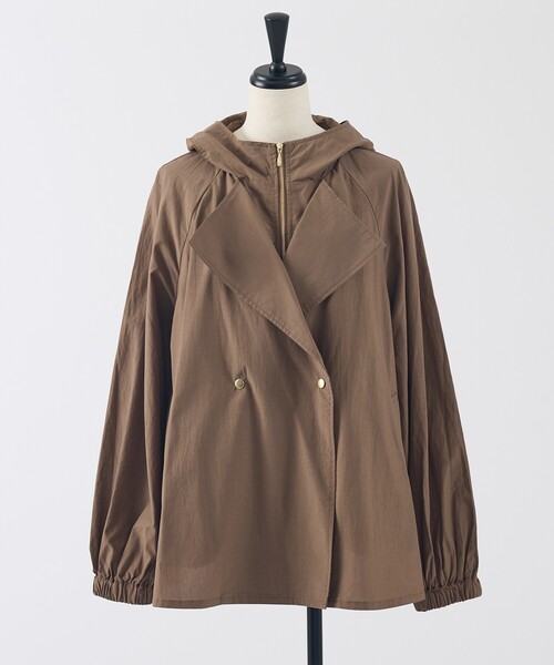 collex(コレックス)の「レイヤード風ジップアップコート(トレンチコート・レディース・アイボリー/ブラウン・フリー)」の21枚目の写真