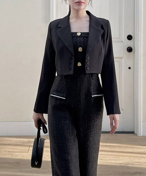 ROYAL PARTY（ロイヤルパーティー）の「ショートテーラージャケット（テーラードジャケット・レディース・オフホワイト/グレー/ブラック・FREE）」の16枚目の写真