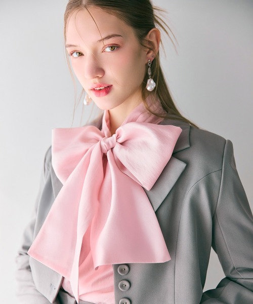 ROYAL PARTY（ロイヤルパーティー）の「ショートテーラージャケット（テーラードジャケット・レディース・オフホワイト/グレー/ブラック・FREE）」の20枚目の写真