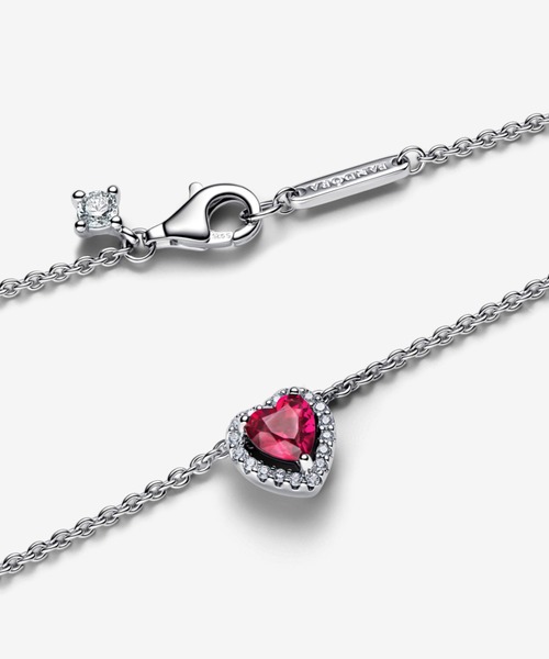 エレベイテッド レッド ハート シルバー ネックレス（ネックレス