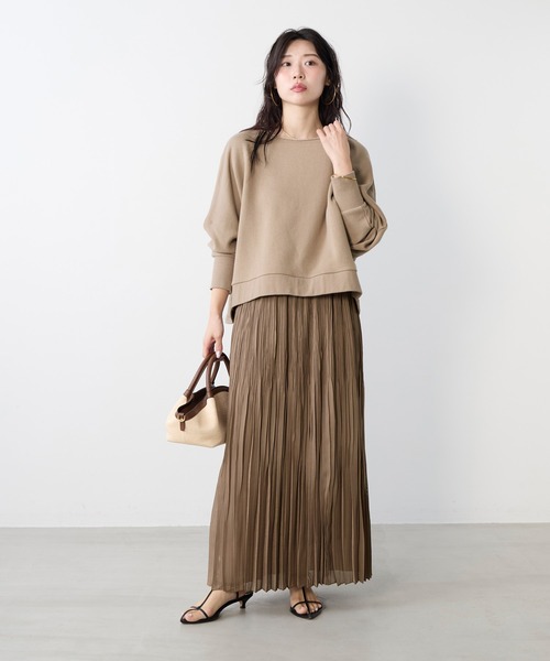 MICA&DEAL(マイカ&ディール)の「カラミプリーツロングスカート(スカート・レディース・ベージュ/ブラック・FREE)」の13枚目の写真