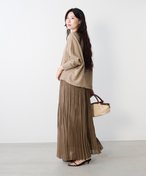 MICA&DEAL(マイカ&ディール)の「カラミプリーツロングスカート(スカート・レディース・ベージュ/ブラック・FREE)」の14枚目の写真