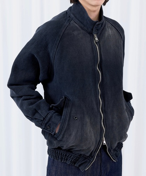 OUAT(オーユーエーティー)の「【OUAT】JUTE BLOUSON / -013- FADED BLACK JUTE BLOUSON(Tシャツ/カットソー・メンズ・ブラック・3/2)」の2枚目の写真