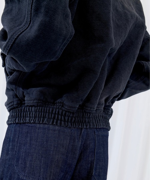 OUAT(オーユーエーティー)の「【OUAT】JUTE BLOUSON / -013- FADED BLACK JUTE BLOUSON(Tシャツ/カットソー・メンズ・ブラック・3/2)」の5枚目の写真