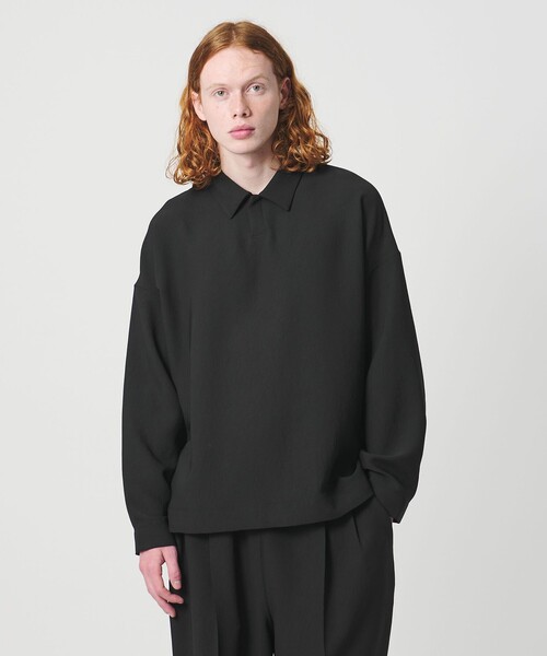 UNITED ARROWS & SONS by DAISUKE OBANA（ユナイテッドアローズアンドサンズバイダイスケオバナ）の「＜D.O UNITED ARROWS BY DAISUKE OBANA＞Ⅰ SETIN/LS PL 26SS/ポロシャツ（ポロシャツ・メンズ・ブラック・XL/M/S/L）」の18枚目の写真