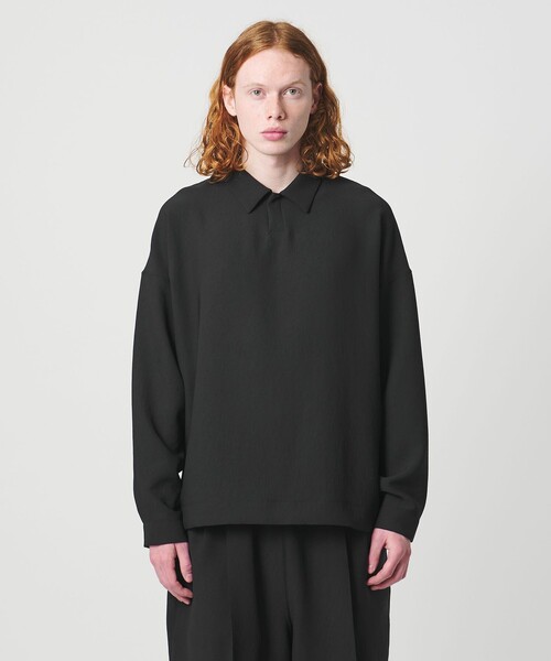 UNITED ARROWS & SONS by DAISUKE OBANA（ユナイテッドアローズアンドサンズバイダイスケオバナ）の「＜D.O UNITED ARROWS BY DAISUKE OBANA＞Ⅰ SETIN/LS PL 26SS/ポロシャツ（ポロシャツ・メンズ・ブラック・XL/M/S/L）」の15枚目の写真