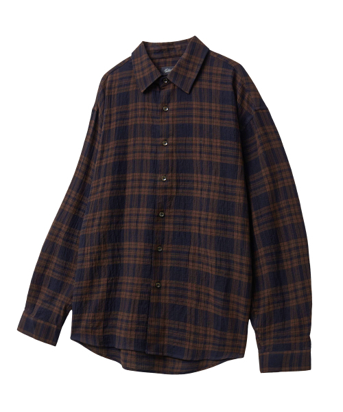 LXT（エルエックスティー）の「ライトクリンクルコットンチェックシャツ[ブラウン]（シャツ/ブラウス・レディース・その他・1/3/2）」の8枚目の写真