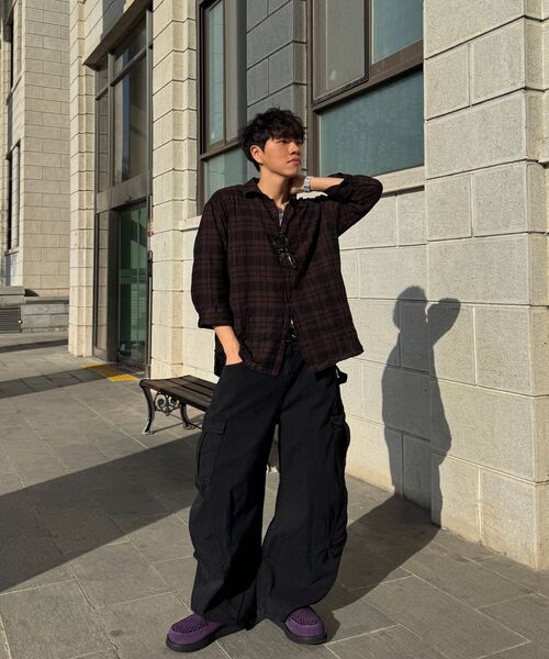 LXT（エルエックスティー）の「ライトクリンクルコットンチェックシャツ[ブラウン]（シャツ/ブラウス・レディース・その他・1/3/2）」の14枚目の写真