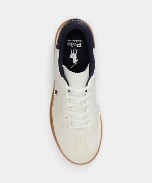 POLO RALPH LAUREN(ポロ ラルフ ローレン)の「Heritage Aera レザースエード スニーカー(スニーカー・メンズ・ホワイト・9D/10D/10.5D/11D/9.5D/8.5D/8D/7.5D/7D/6D/4D/5D)」の4枚目の写真