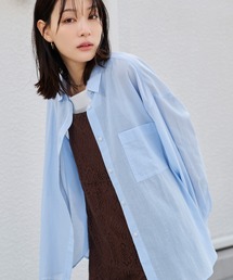 ROPE' PICNIC | お着軽シャツシリーズ 無地・ストライプ 2WAYシアーブラウス/接触冷感・通気性(シャツ/ブラウス)