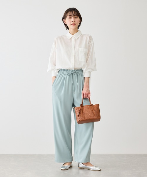 ROPE' PICNIC（ロペピクニック）の「お着軽シャツシリーズ コットンボイル2WAYカシュクールシャツ/接触冷感・通気性（シャツ/ブラウス・レディース・ブルー系その他4/ブルー/イエロー/ネイビー/ピンク/ホワイト・FREE）」の7枚目の写真