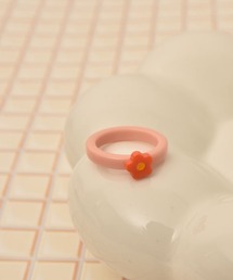 【urge select】フラワーモチーフ カラフルポップ リング