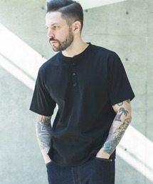 COMPACT HONEYCOMB MESH / HENLEY NECK T-SHIRT / M262105