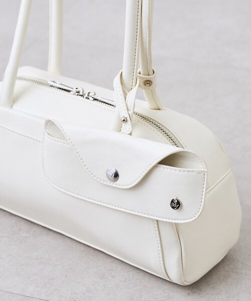 mystic（ミスティック）の「メガネホルダー付きラウンドBAG（トートバッグ・レディース・ブラック/オフホワイト/イエロー・ONE SIZE）」の6枚目の写真