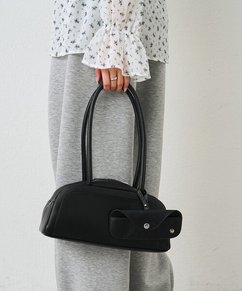 mystic（ミスティック）の「メガネホルダー付きラウンドBAG（トートバッグ・レディース・ブラック/オフホワイト/イエロー・ONE SIZE）」の13枚目の写真