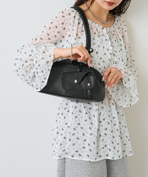 mystic（ミスティック）の「メガネホルダー付きラウンドBAG（トートバッグ・レディース・ブラック/オフホワイト/イエロー・ONE SIZE）」の15枚目の写真