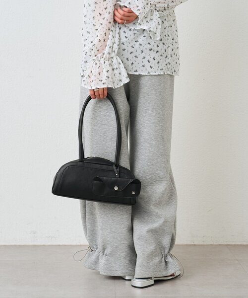 mystic（ミスティック）の「メガネホルダー付きラウンドBAG（トートバッグ・レディース・ブラック/オフホワイト/イエロー・ONE SIZE）」の16枚目の写真