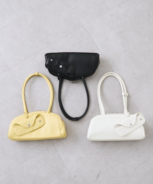 mystic（ミスティック）の「メガネホルダー付きラウンドBAG（トートバッグ・レディース・ブラック/オフホワイト/イエロー・ONE SIZE）」の18枚目の写真