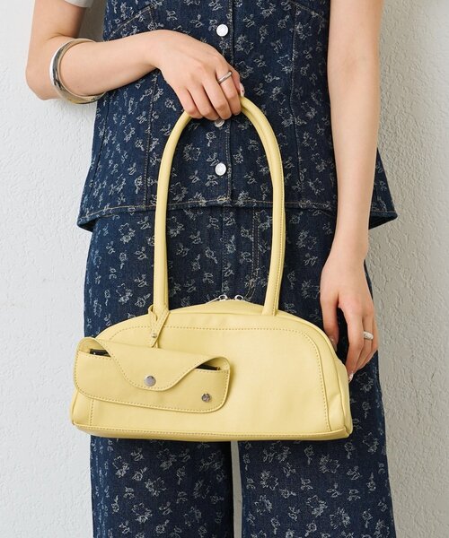 mystic（ミスティック）の「メガネホルダー付きラウンドBAG（トートバッグ・レディース・ブラック/オフホワイト/イエロー・ONE SIZE）」の19枚目の写真