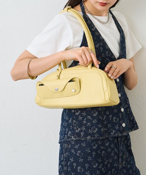 mystic（ミスティック）の「メガネホルダー付きラウンドBAG（トートバッグ・レディース・ブラック/オフホワイト/イエロー・ONE SIZE）」の22枚目の写真