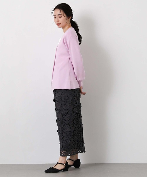 Gready Brilliant(グレディブリリアン)の「ペプラムGOLD釦Vネックカーデ(カーディガン/ボレロ・レディース・グレイッシュベージュ/ピンク・FREE)」の13枚目の写真