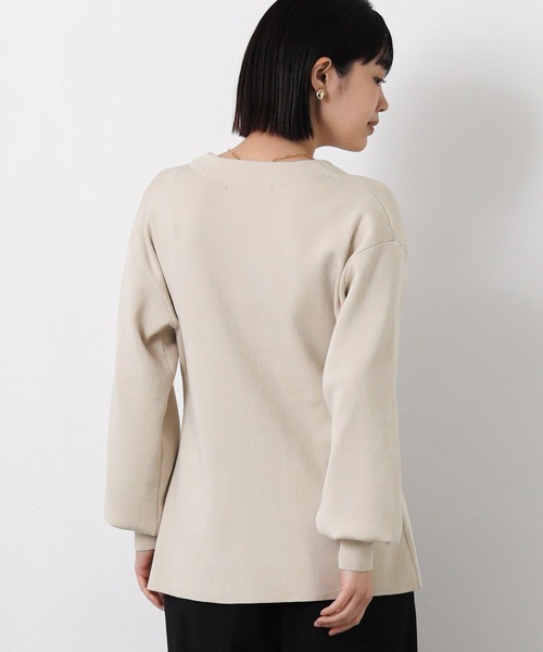 Gready Brilliant(グレディブリリアン)の「ペプラムGOLD釦Vネックカーデ(カーディガン/ボレロ・レディース・グレイッシュベージュ/ピンク・FREE)」の9枚目の写真