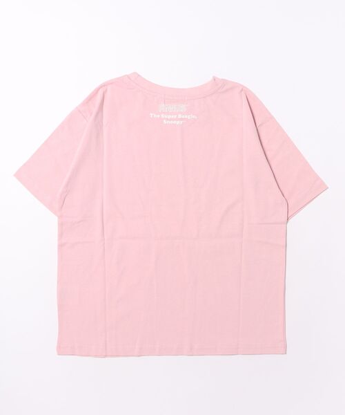 Honeys(ハニーズ)の「スヌーピー/Tシャツ(Tシャツ/カットソー・キッズ・オートミール/スミクロ/モカ/ピンク/オフホワイト・150cm/L/LL/M/S)」の8枚目の写真