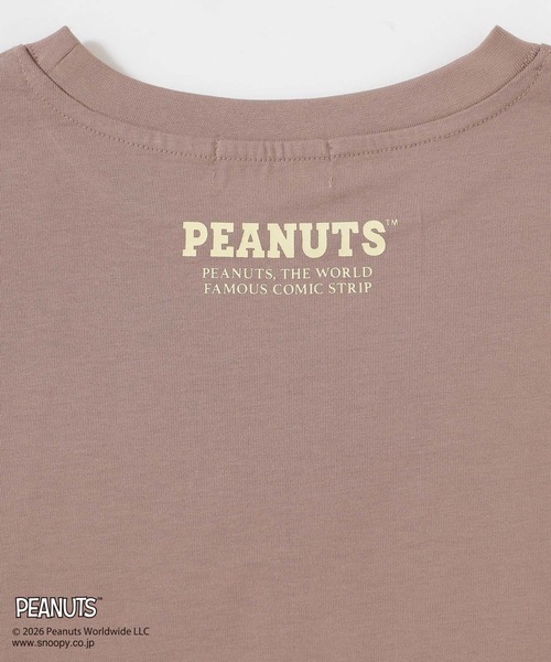 Honeys(ハニーズ)の「スヌーピー/Tシャツ(Tシャツ/カットソー・キッズ・オートミール/スミクロ/モカ/ピンク/オフホワイト・150cm/L/LL/M/S)」の17枚目の写真