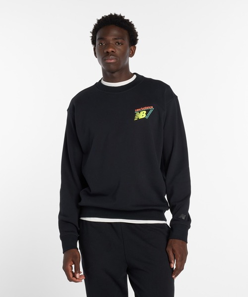NEW BALANCE（ニューバランス）の「トライロゴフレンチテリークルー（スウェット・メンズ・ブラック/サックスブルー/サンドグレー・SMALL/MEDIUM/LARGE/X-LARGE/XX-LARGE）」の2枚目の写真