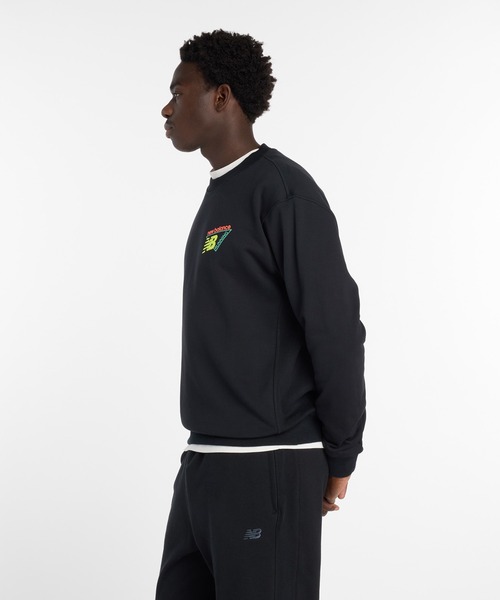 NEW BALANCE（ニューバランス）の「トライロゴフレンチテリークルー（スウェット・メンズ・ブラック/サックスブルー/サンドグレー・SMALL/MEDIUM/LARGE/X-LARGE/XX-LARGE）」の4枚目の写真