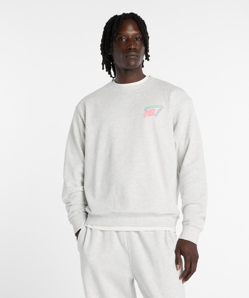 NEW BALANCE（ニューバランス）の「トライロゴフレンチテリークルー（スウェット・メンズ・ブラック/サックスブルー/サンドグレー・SMALL/MEDIUM/LARGE/X-LARGE/XX-LARGE）」の11枚目の写真