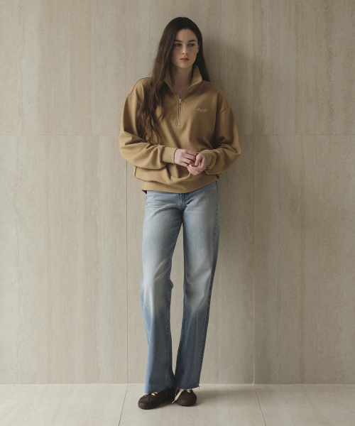 STUDIO&PARC（スタジオアンドパルク）の「Half-Zip Sweatshirt_Beige（スウェット・レディース・ベージュ・1）」の2枚目の写真