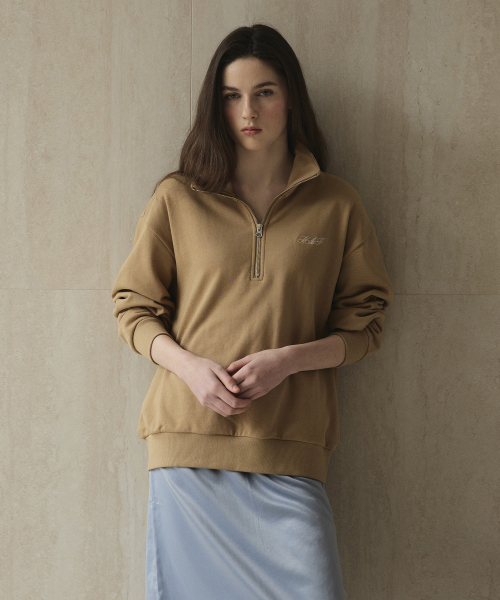 STUDIO&PARC（スタジオアンドパルク）の「Half-Zip Sweatshirt_Beige（スウェット・レディース・ベージュ・1）」の5枚目の写真