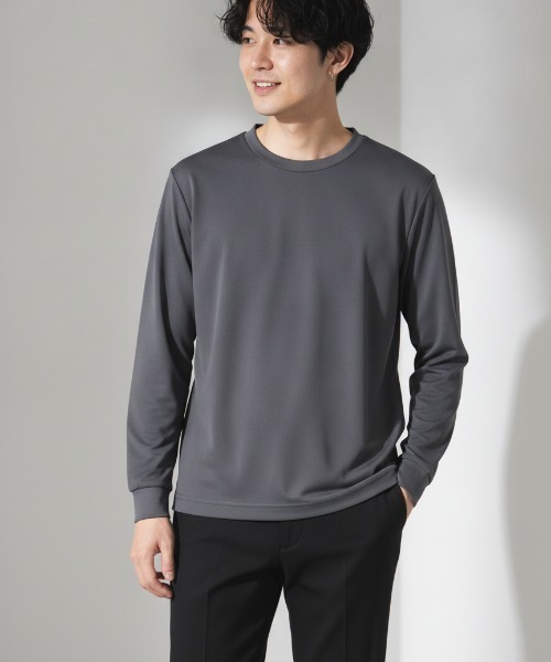 LIFEMAX(ライフマックス)の「【LIFEMAX/ライフマックス】4.3オンスドライロングスリーブTシャツ(ポリジン加工)/【通年・スポーツ・抗菌対応】長袖Tシャツ抗菌 速乾 無地 全8色 ユニセックス(Tシャツ/カットソー・メンズ・ロイヤルブルー/カーキ/チャコールグレー/ライトパープル/ブラック/ホワイト/ネイビー/インディゴブルー・XXXX-LARGE/LARGE/MEDIUM/SMALL/X-SMALL/XXX-LARGE/XX-LARGE/X-LARGE)」の4枚目の写真