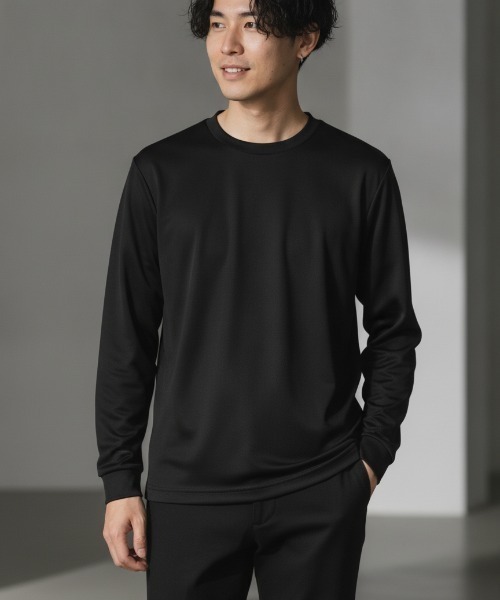 LIFEMAX(ライフマックス)の「【LIFEMAX/ライフマックス】4.3オンスドライロングスリーブTシャツ(ポリジン加工)/【通年・スポーツ・抗菌対応】長袖Tシャツ抗菌 速乾 無地 全8色 ユニセックス(Tシャツ/カットソー・メンズ・ロイヤルブルー/カーキ/チャコールグレー/ライトパープル/ブラック/ホワイト/ネイビー/インディゴブルー・XXXX-LARGE/LARGE/MEDIUM/SMALL/X-SMALL/XXX-LARGE/XX-LARGE/X-LARGE)」の3枚目の写真