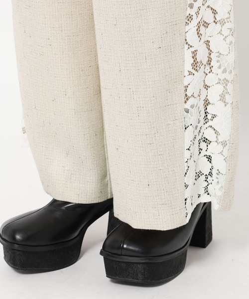 HARE（ハレ）の「レースラインツイードパンツ(HARE)（スラックス・レディース・オフホワイト/ブラック・FREE）」の19枚目の写真